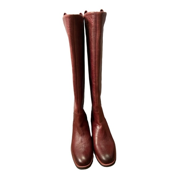 Franco Sarto Women’s Bordo Bordeaux Leather Meyer Knee High Boot Size 5M NWOT - Picture 8 of 17